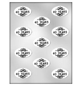 40 Years Oval Chocolate Mold