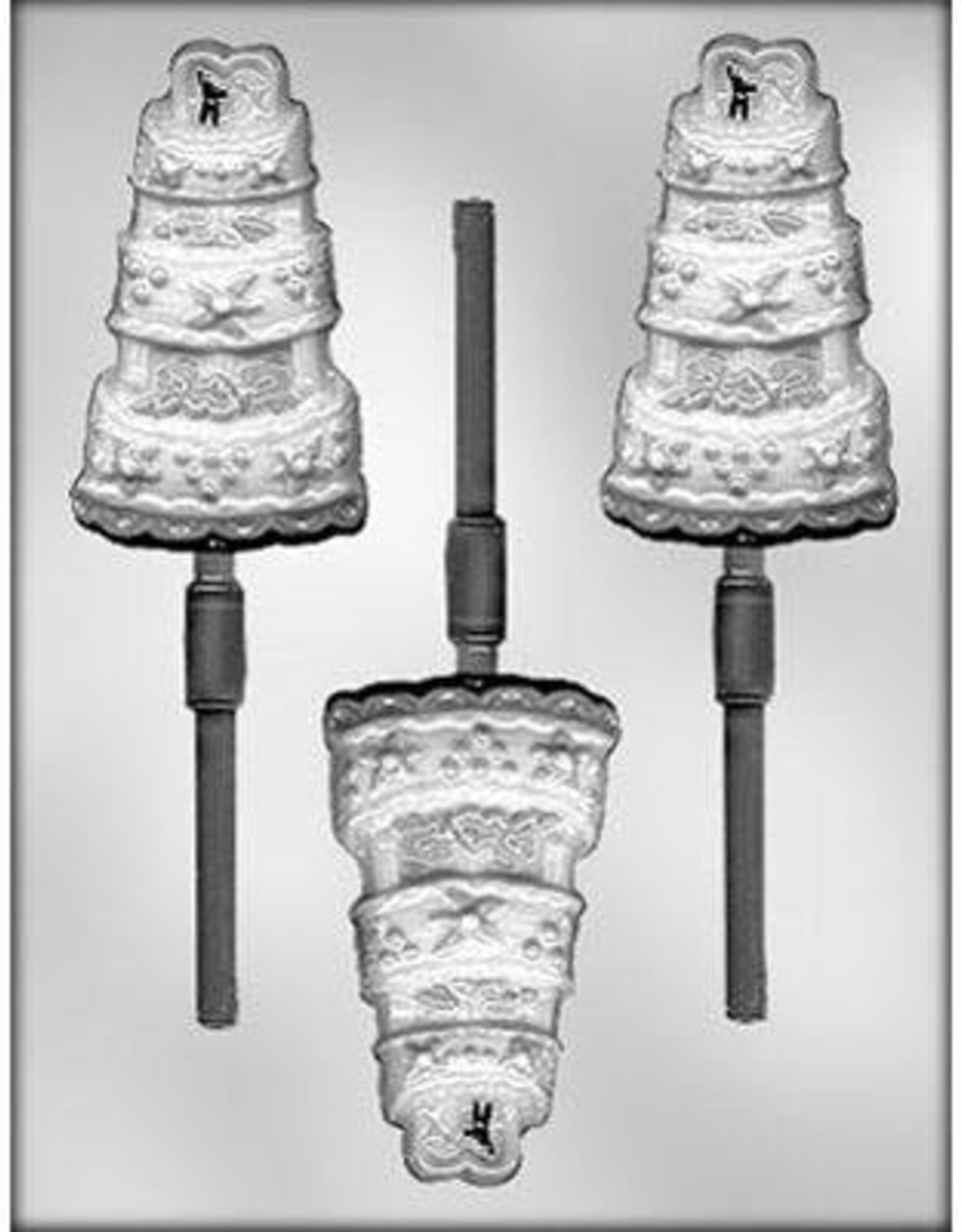 Decorated Wedding Cake Chocolate Sucker Mold