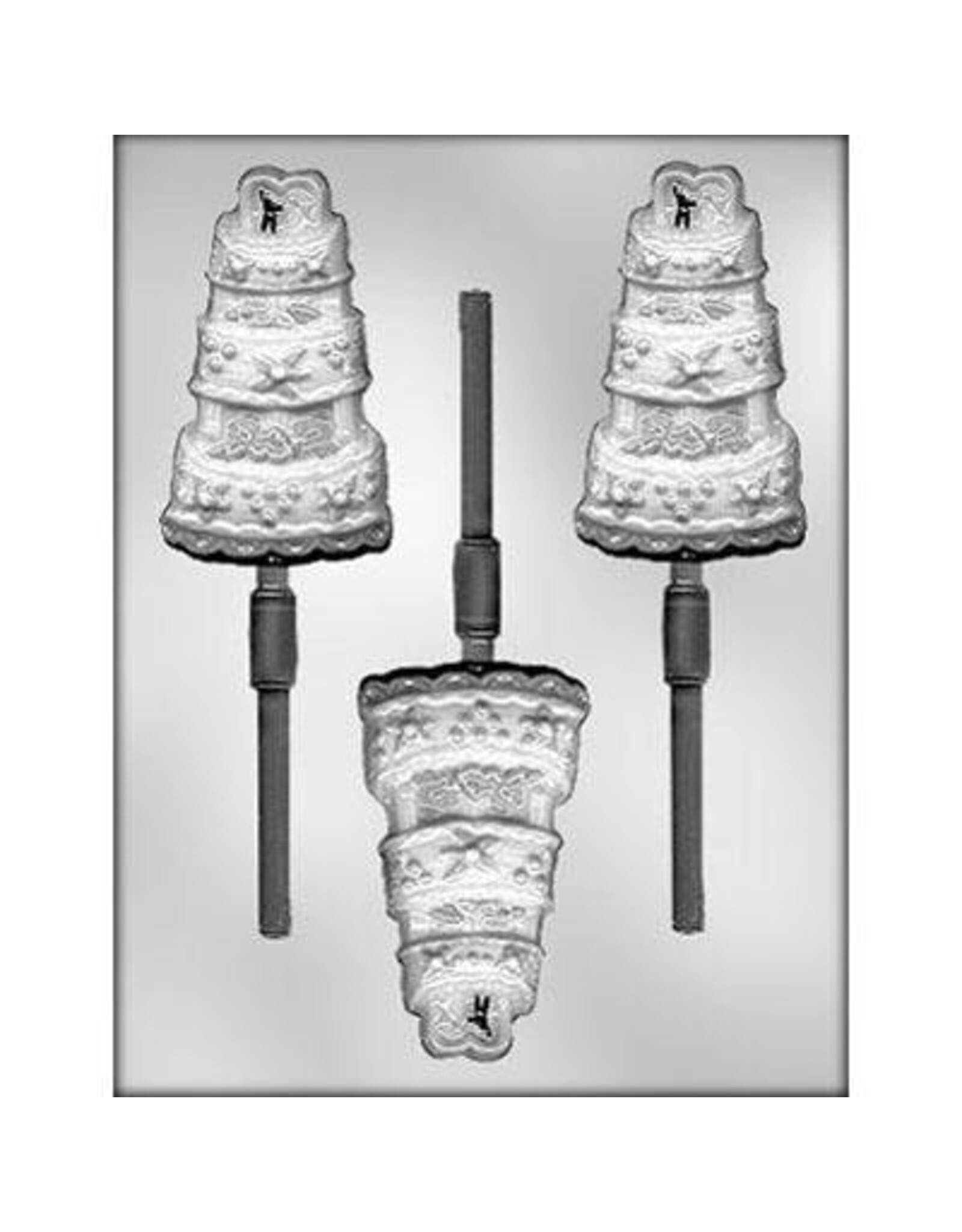 Decorated Wedding Cake Chocolate Sucker Mold