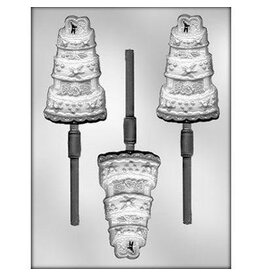 Decorated Wedding Cake Chocolate Sucker Mold