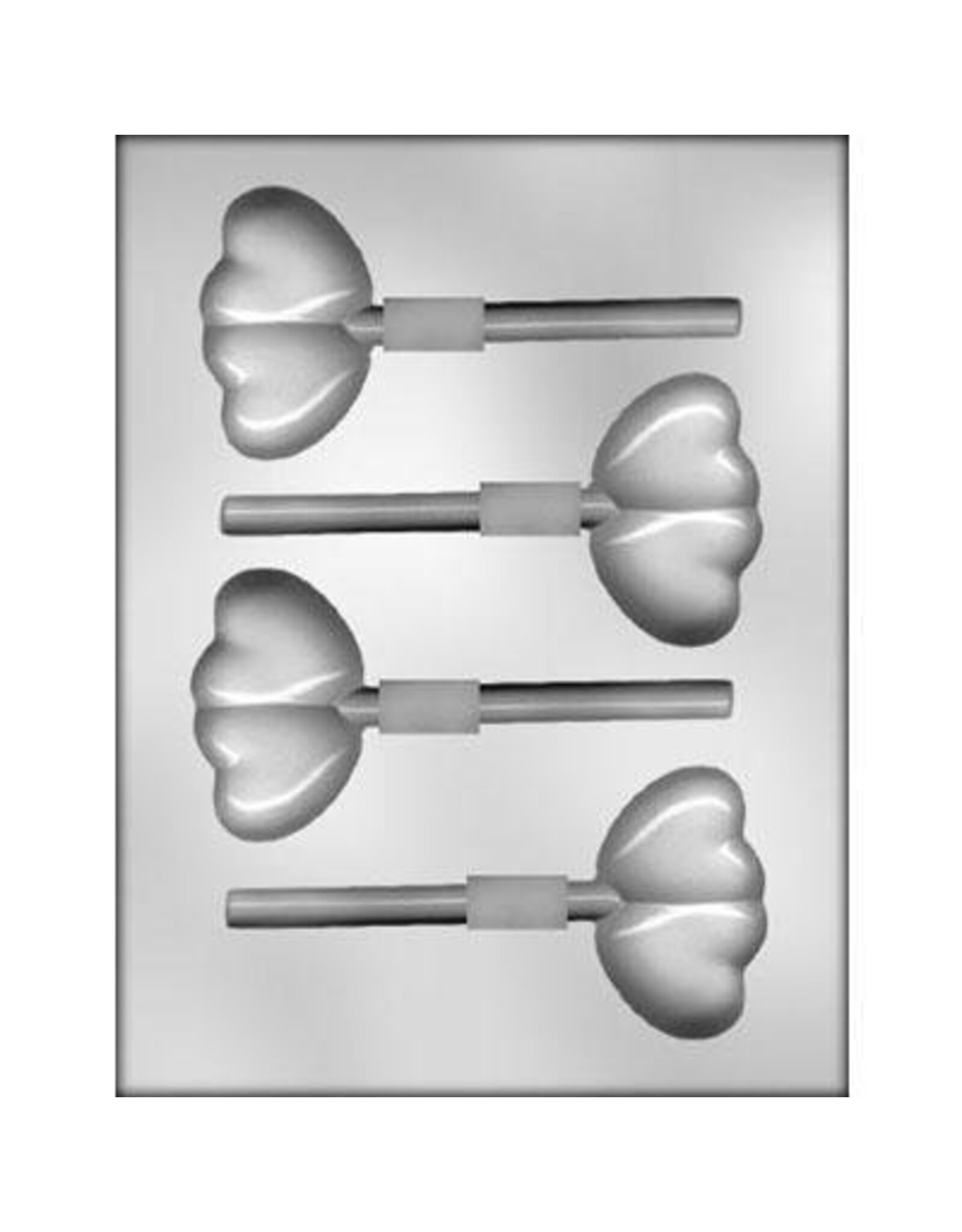 Double Heart Chocolate Sucker Mold