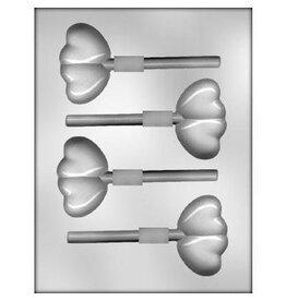 Double Heart Chocolate Sucker Mold