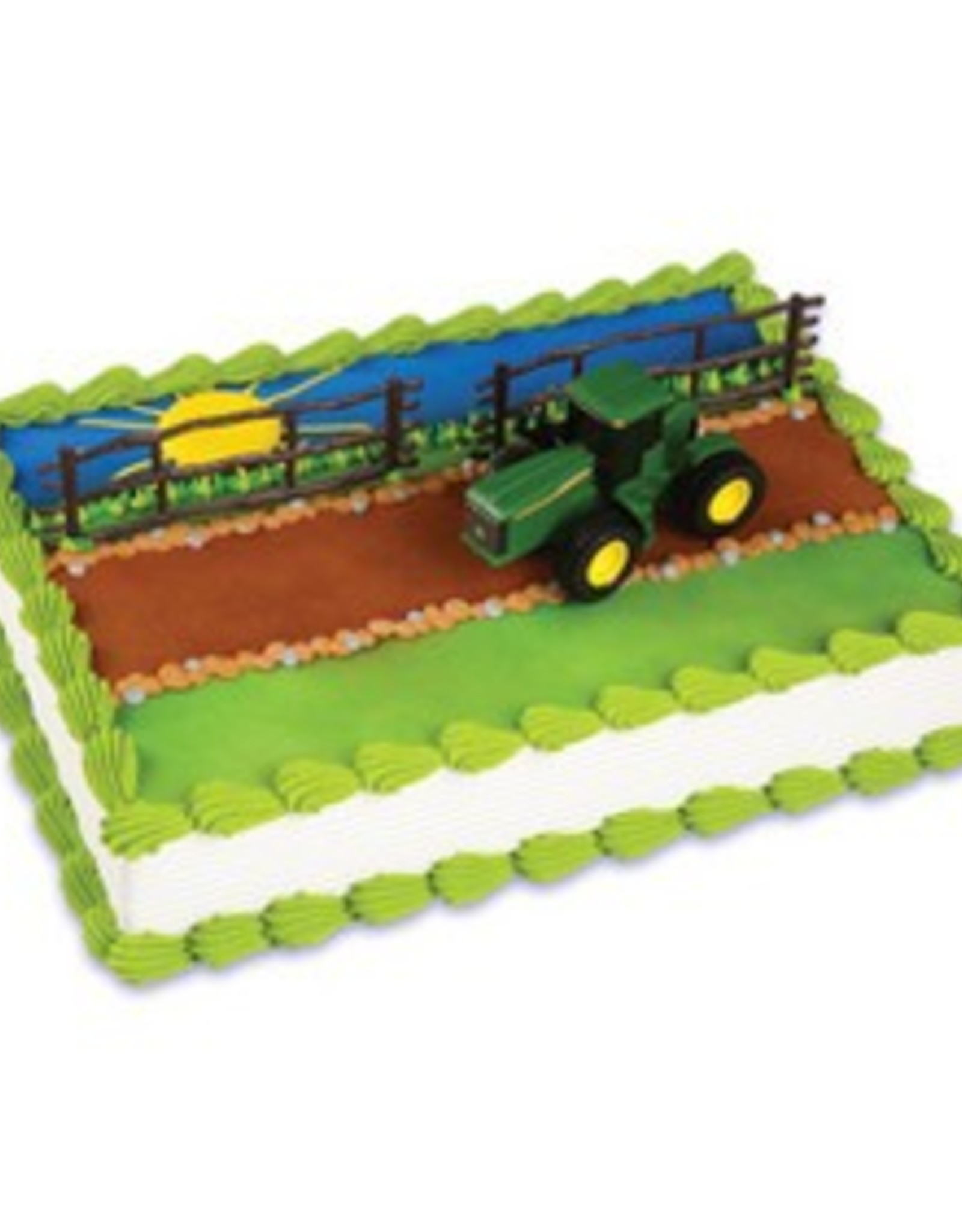 Farm Tractor and Trailer Cake Topper