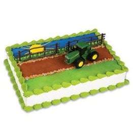Farm Tractor and Trailer Cake Topper