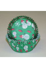 Snowman Green Baking Cups (30-35ct)