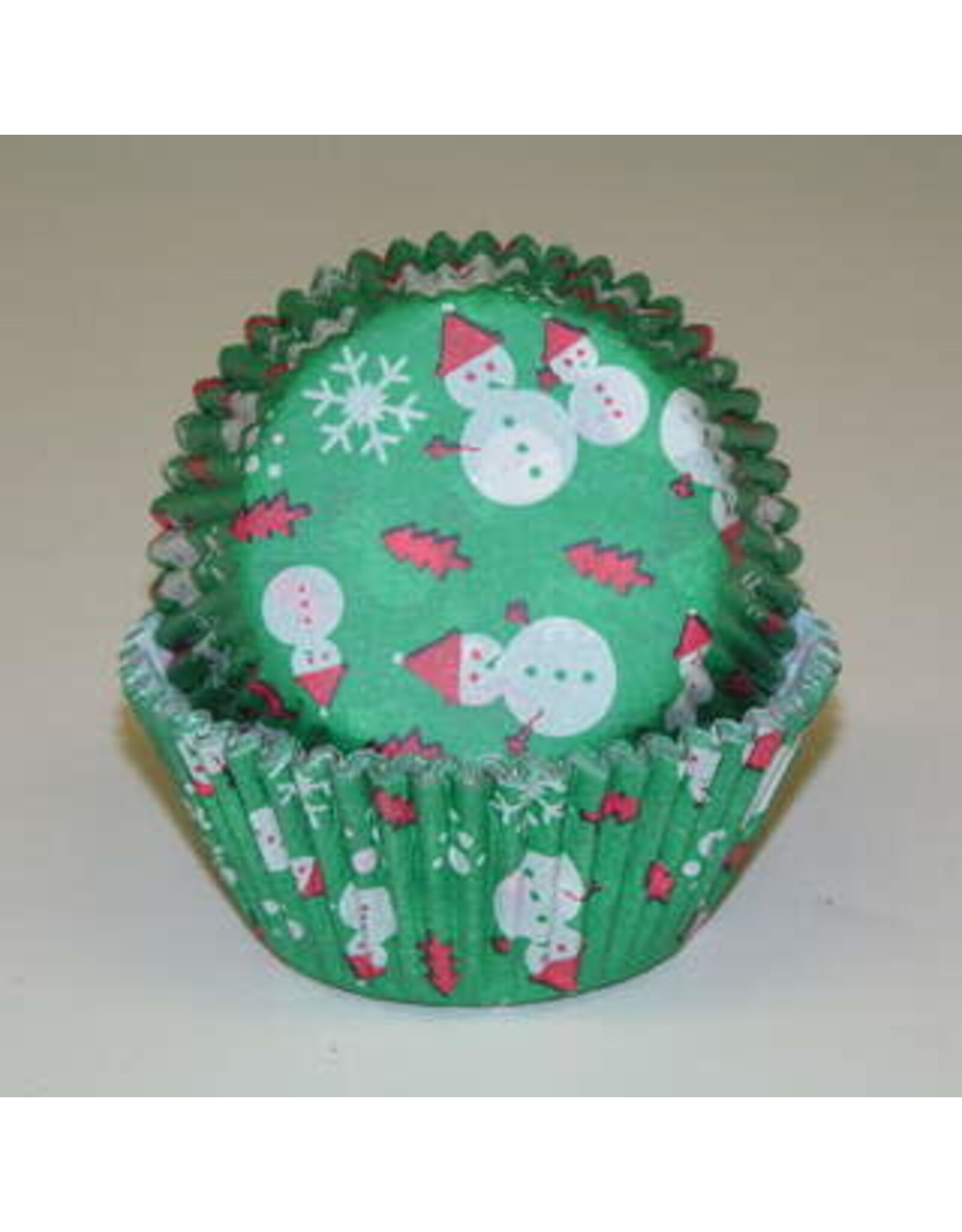 Snowman Green Baking Cups (30-35ct)