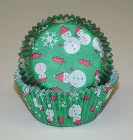 Snowman Green Baking Cups (30-35ct)