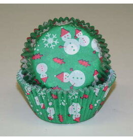 Snowman Green Baking Cups (30-35ct)
