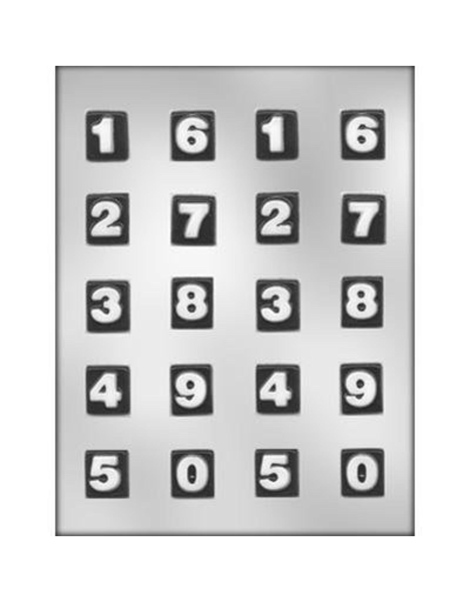 Numbers Chocolate Mold (Block Style)
