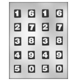 Numbers Chocolate Mold (Block Style)