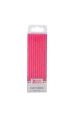Slim Glitter Candles (Pink) 24ct