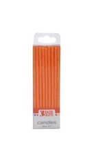 Slim Glitter Candles (Orange) 24 ct.