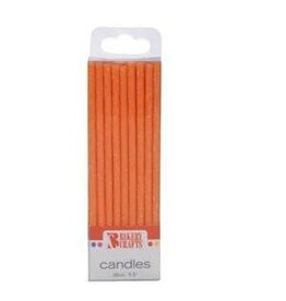 Slim Glitter Candles (Orange) 24 ct.