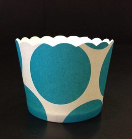 Turquoise Dot Straight Sided Cups