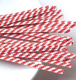 Twist Ties (Red & White Stripe) 25ct