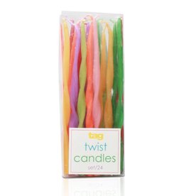Candles (Assorted Twisted Tapers) set of 24