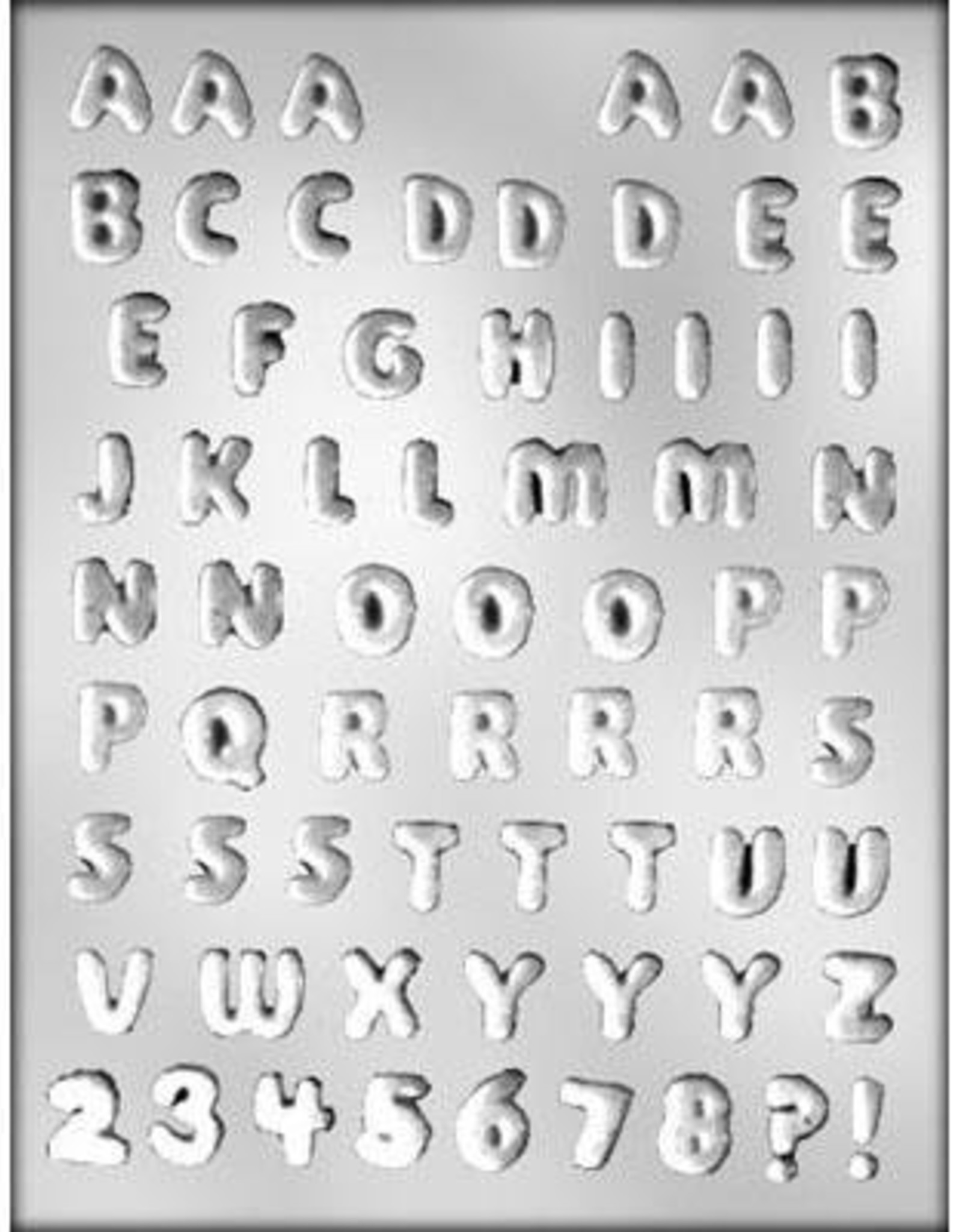 Letters Numbers Chocolate Mold(1/2")