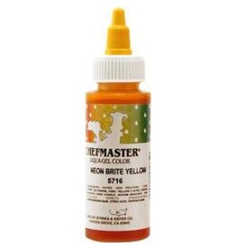 Neon Yellow Chefmaster Liqua-gel 2.3 oz.