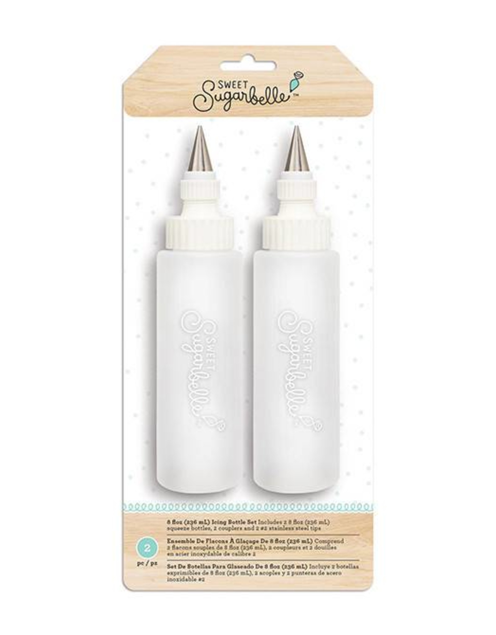 Sweet Sugarbelle Icing Bottle Set (2-8oz bottles w/couplers & tips)