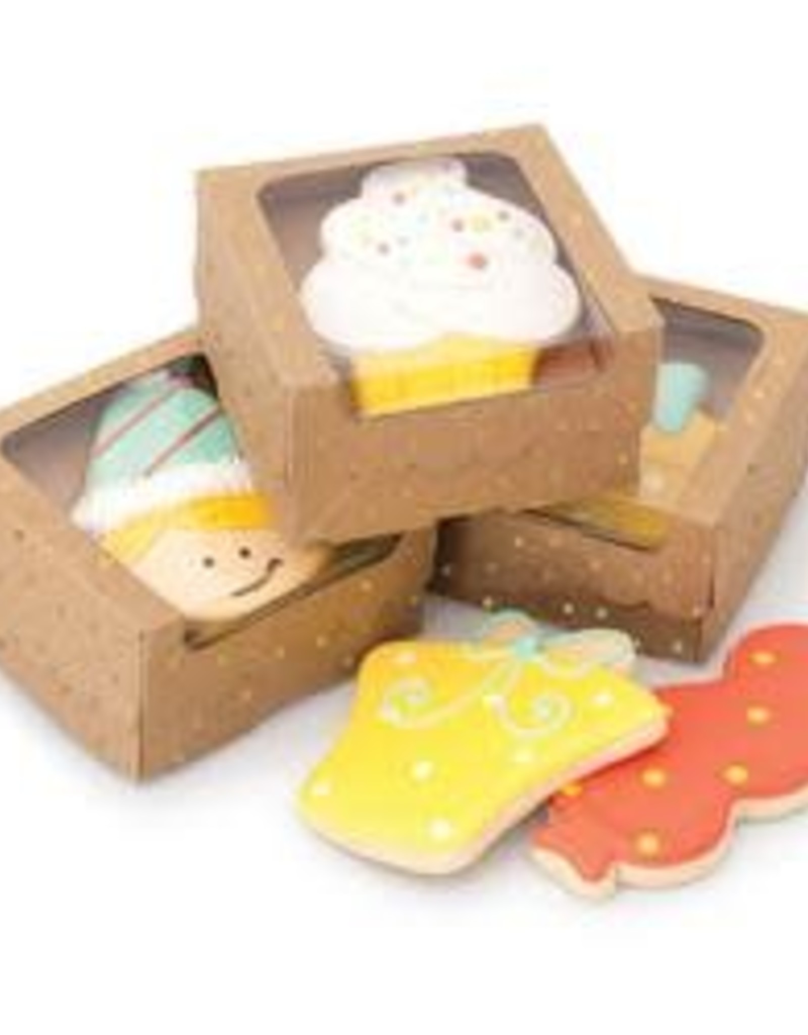 Sweet Sugarbelle Single Cookie Box (Kraft/Gold Dot) 4ct
