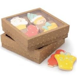 Sweet Sugarbelle Quad Cookie Box (Kraft/Gold Dot) 3ct