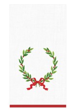 Christmas Laurel Wreath with Initial "H" Guest Towel (15 ct)