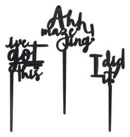 Inspirational Grad Cake Skewers (3ct)