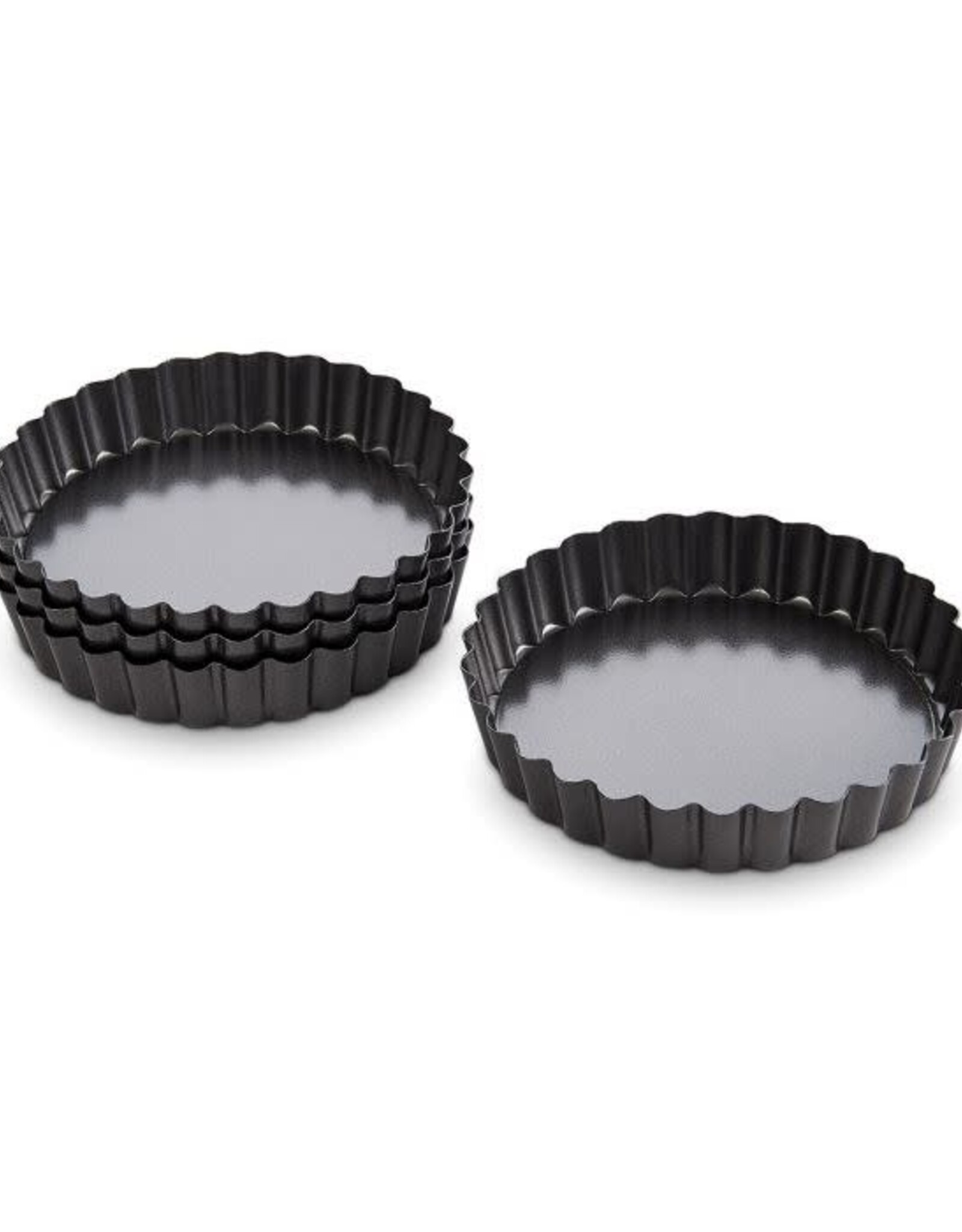 Non-Stick Round Quiche Pan, 4.25in(set of 4)