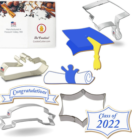 Graduation Cookie Cutter Set (4pc)