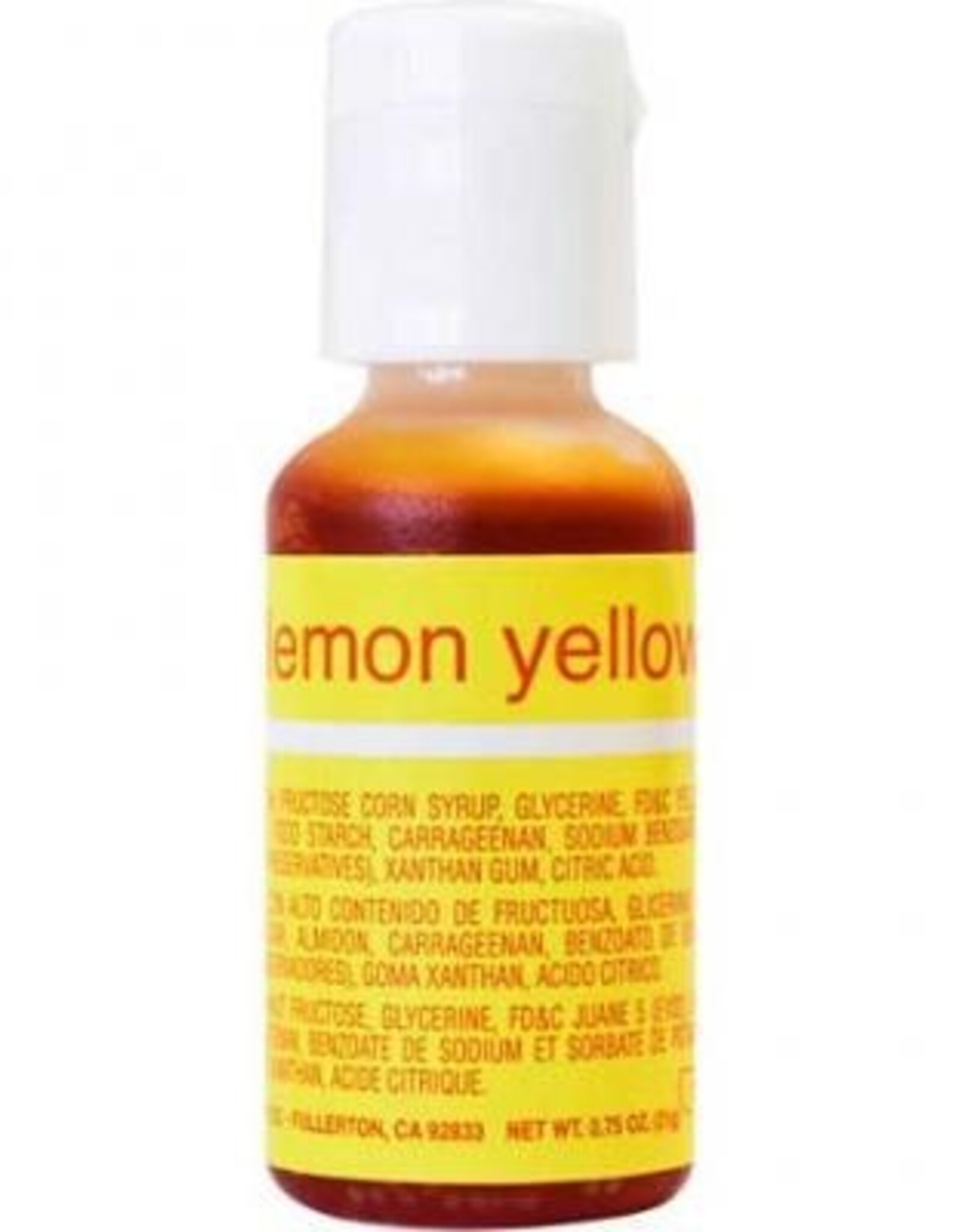 Lemon Yellow ChefMaster Liqua-Gel  (.70oz)