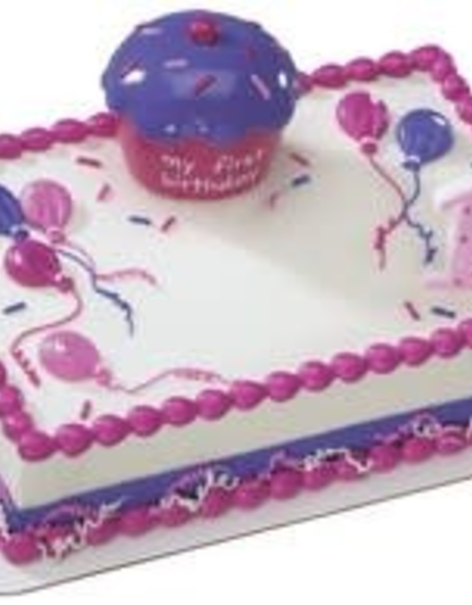 Cupcake Keepsake Cake Topper (Pink)