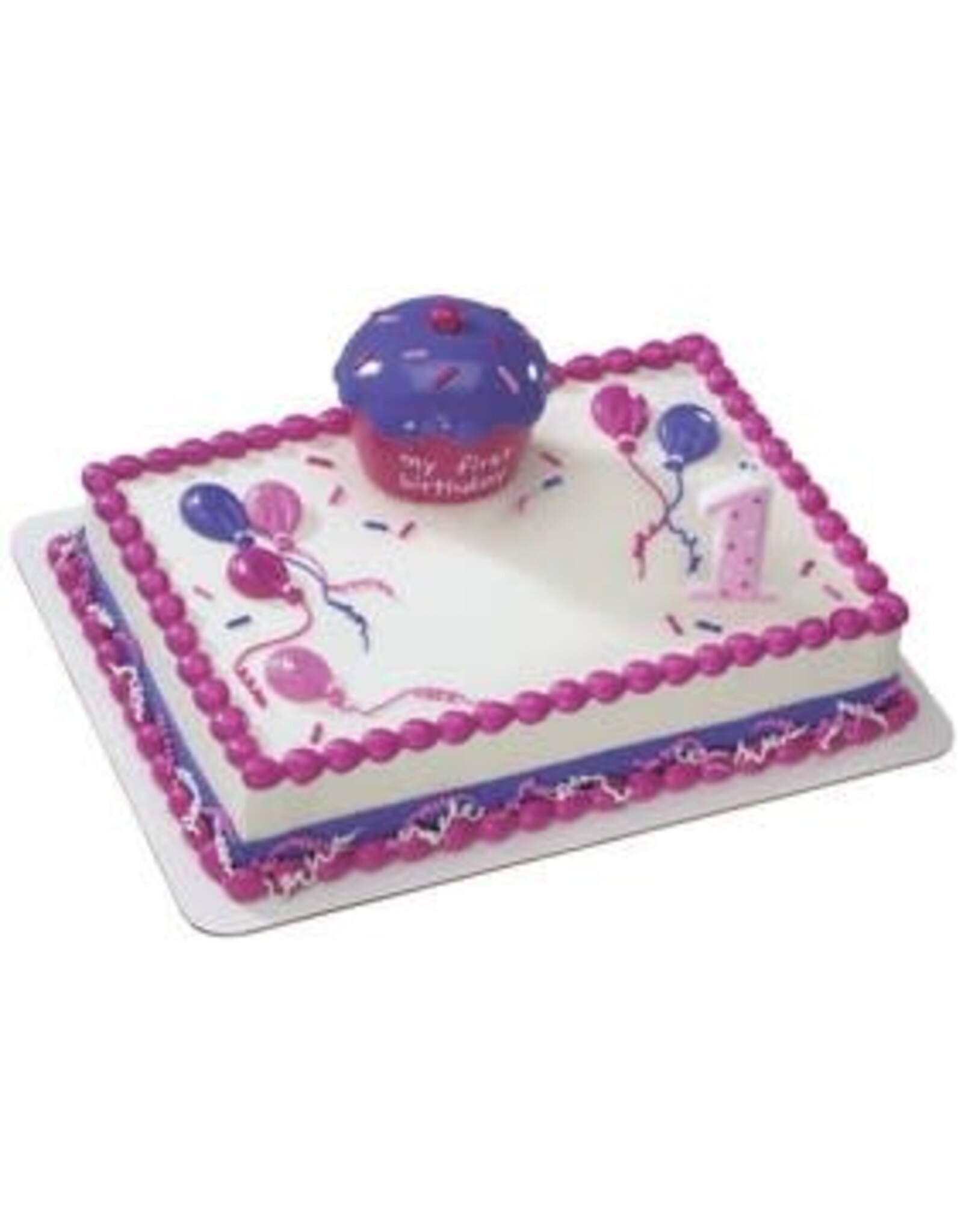 Cupcake Keepsake Cake Topper (Pink)