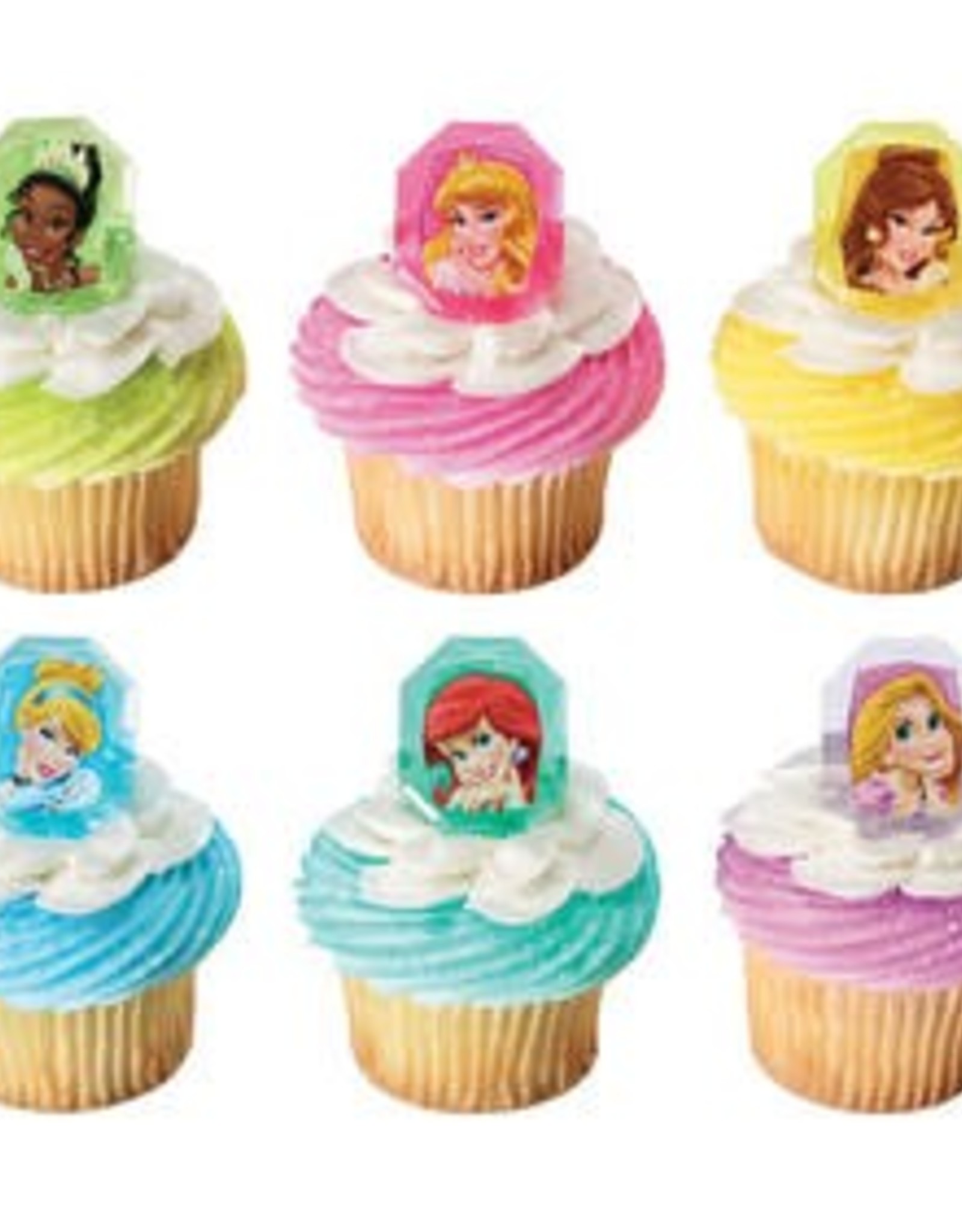 Disney Princess Gemstone Cupcake Rings (12/pkg)