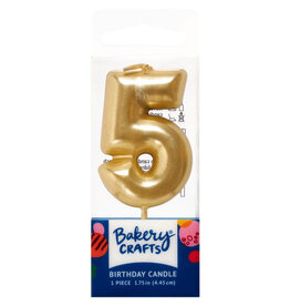 Mini Gold Candle "5"