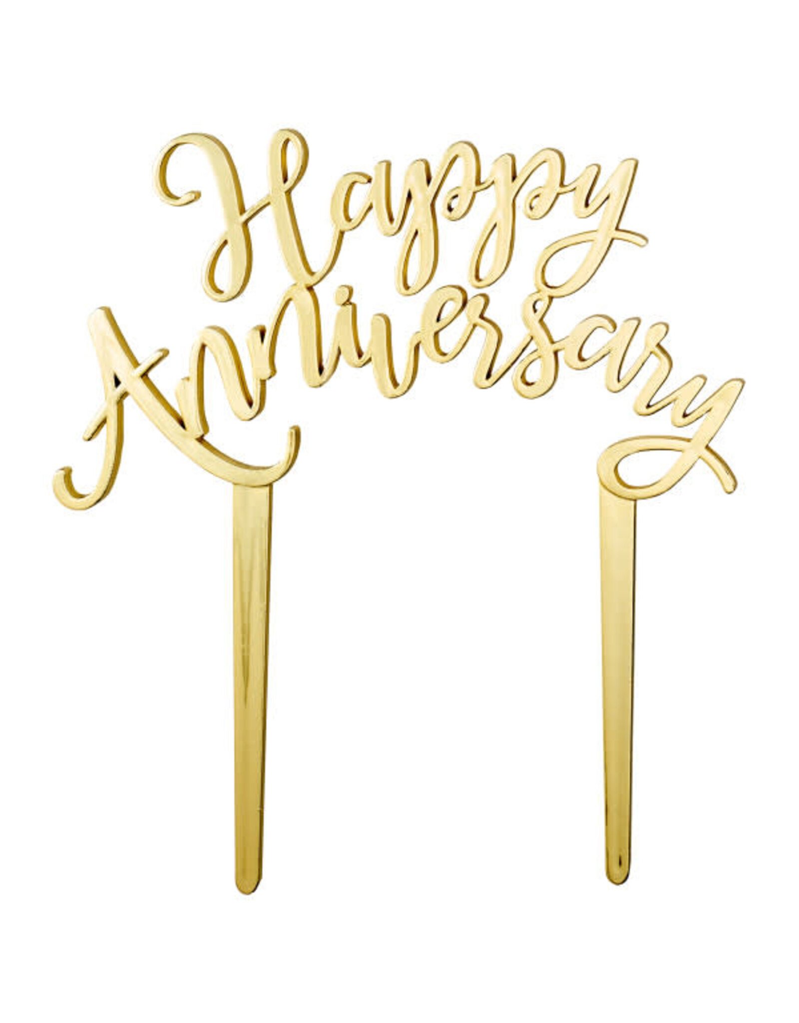 Gold Happy Anniversary Layon