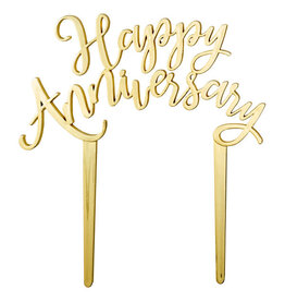 Gold Happy Anniversary Layon