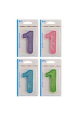 Numeral Glitter Candle "1"