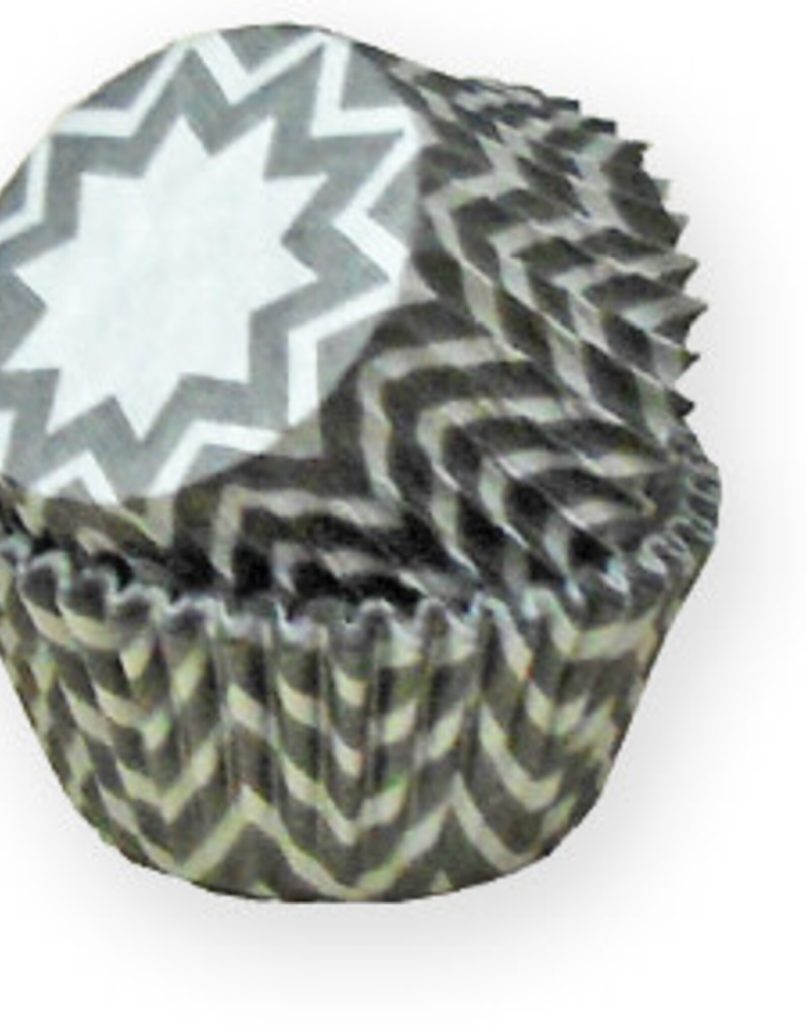 Black and Silver Chevron Baking Cups (approx 30-35ct)