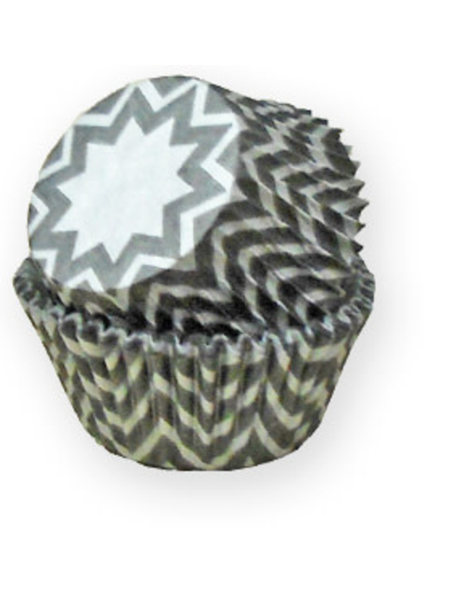 Black and Silver Chevron Baking Cups (approx 30-35ct)