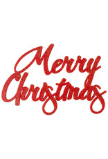 Merry Christmas Script Glitter Layon