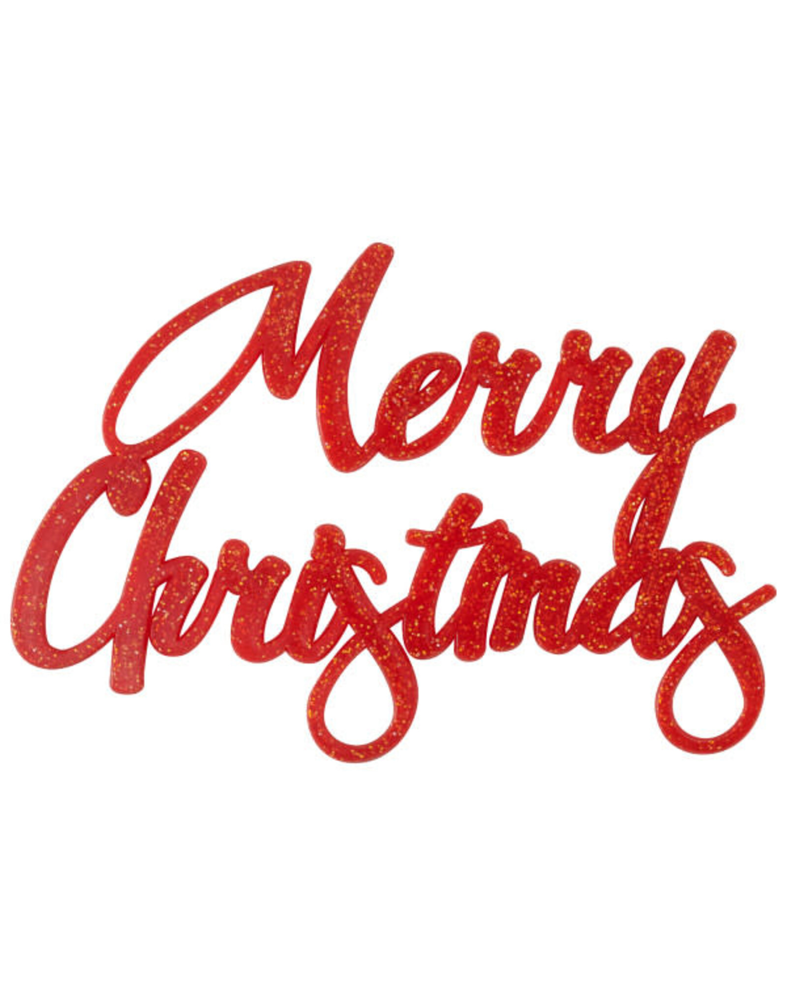 Merry Christmas Script Glitter Layon