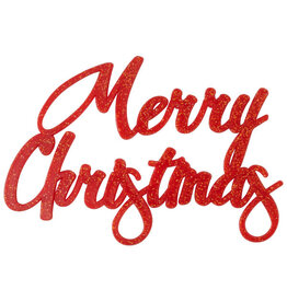 Merry Christmas Script Glitter Layon