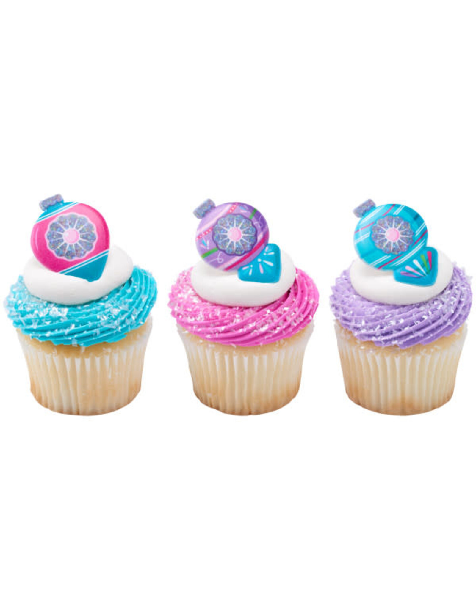 Christmas Bauble Cupcake Rings (12/pkg)