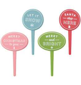 Christmas Assortment Cupcake Picks(12/pkg)