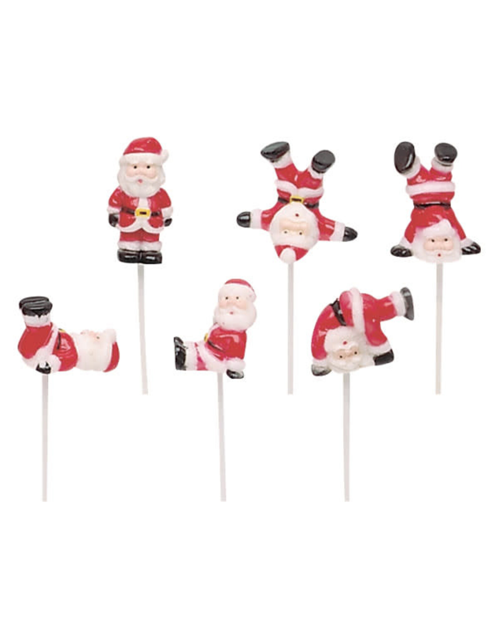 Tumbling Santas Cupcake Picks (6/pkg)