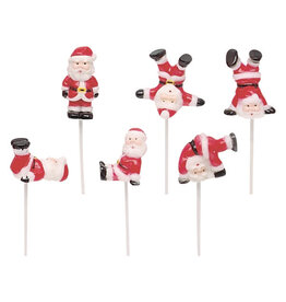 Tumbling Santas Cupcake Picks (6/pkg)