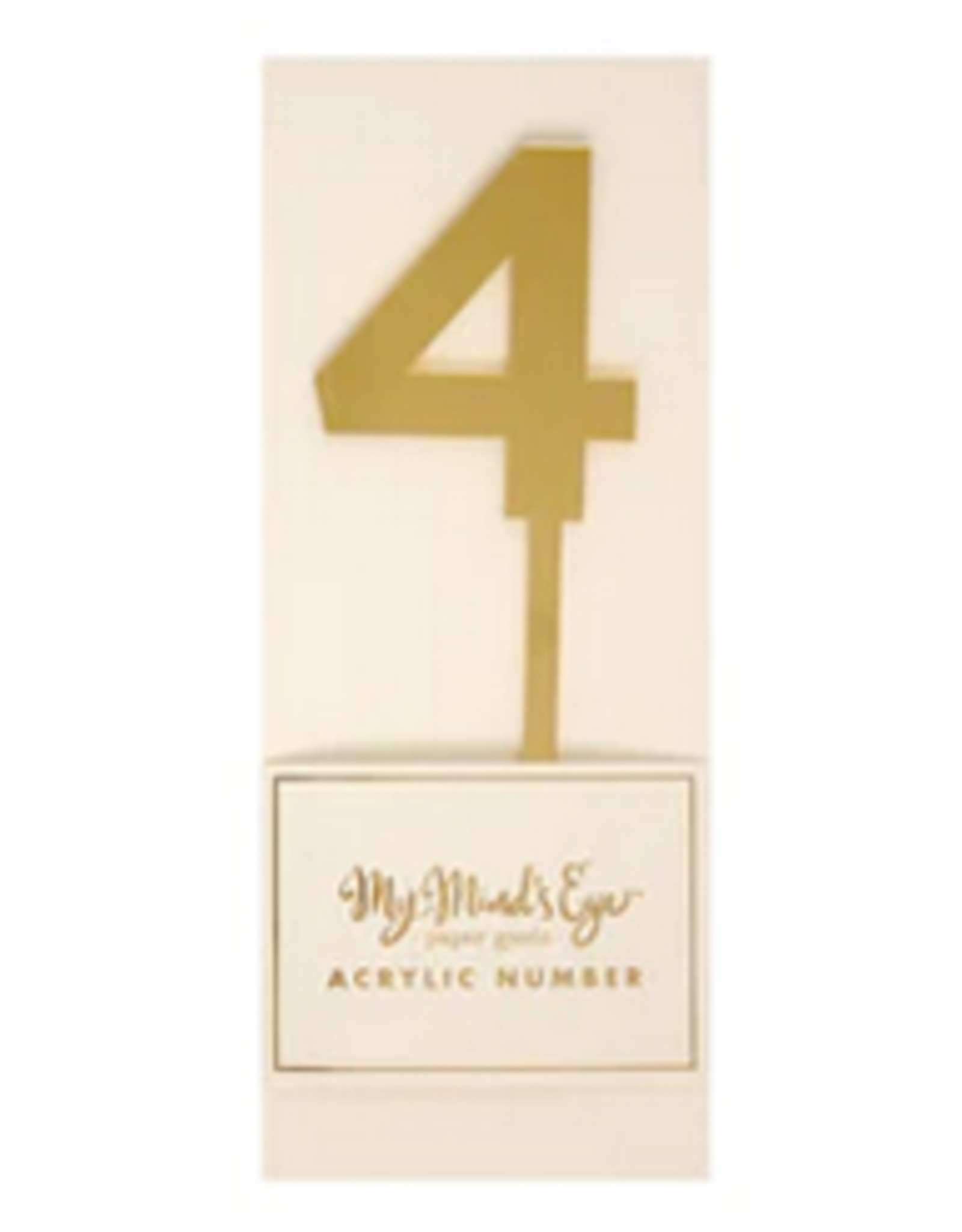 Gold Acrylic Number Pick 4