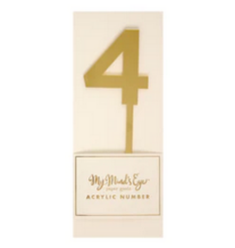 Gold Acrylic Number Pick 4