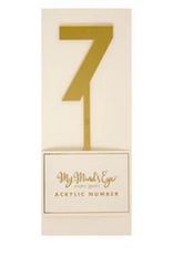 Gold Acrylic Number Pick 7