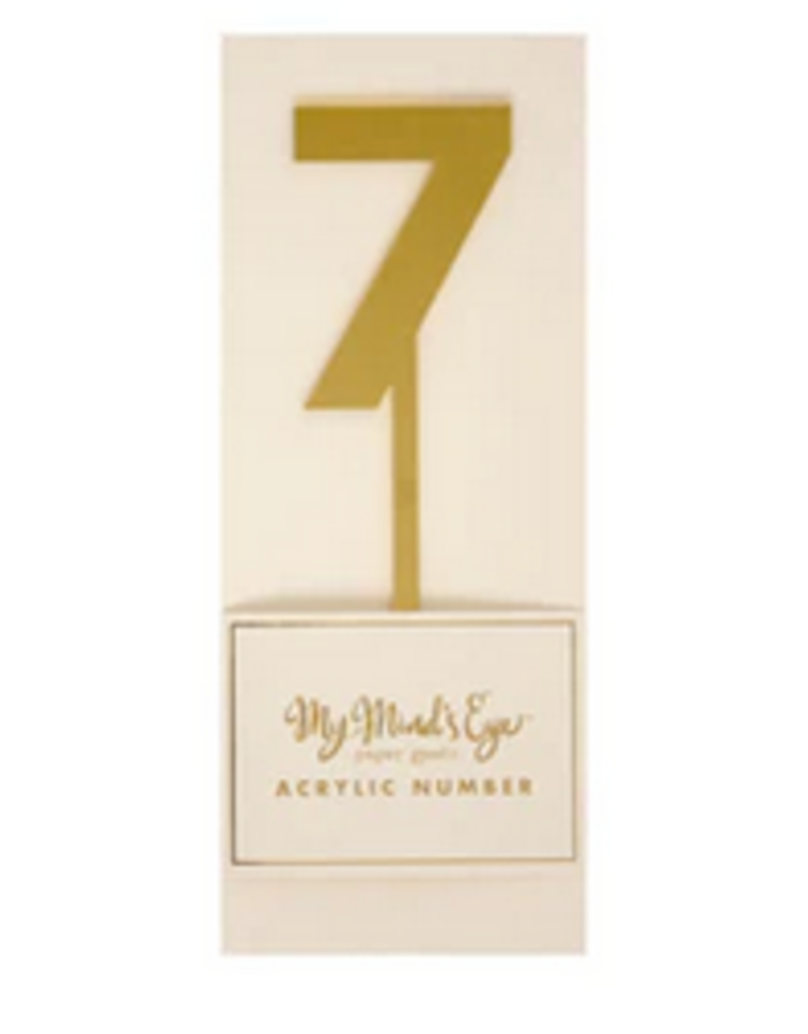 Gold Acrylic Number Pick 7